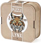 Пазл Eco-Wood-Art Рысь L в деревянной упаковке (580 эл)