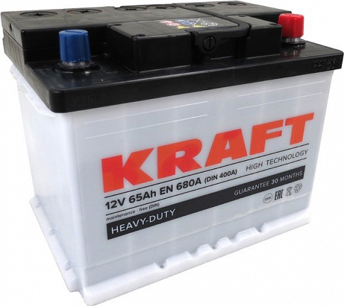 Автомобильный аккумулятор Kraft 65 R KR65.0
