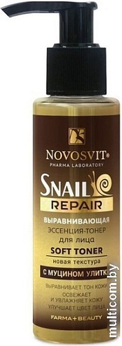 Novosvit Эссенция для лица Soft Toner выравнивающая с муцином улитки 100 мл