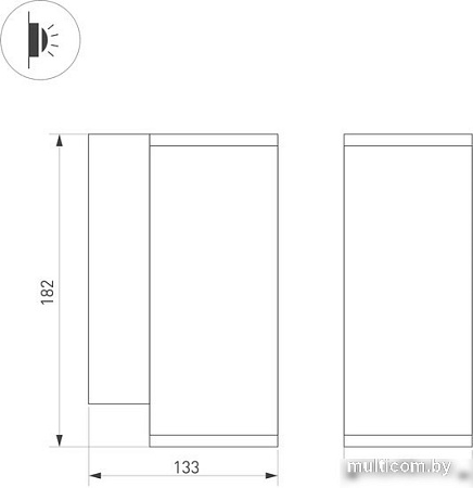 Уличный настенный светильник Arlight LGD-FORMA-WALL-R90-12W Warm3000 037257