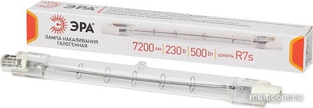 Галогенная лампа ЭРА J118-500W-R7s-230V R7s 500Вт трубка теплый белый свет Б0048495