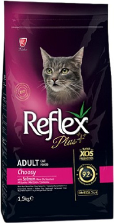 Лакомство для кошек Reflex Plus Adult Choosy Salmon 1.5 кг
