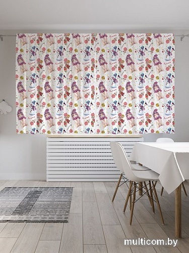 Комплект штор JoyArty Рождественский кролик Oxford DeLux 1.45x1.8 м pox_380856 (2 шт)