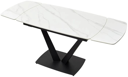 Кухонный стол M-City Alatri 120 Matt 614M04390 (White Marble Solid Ceramic/Black)