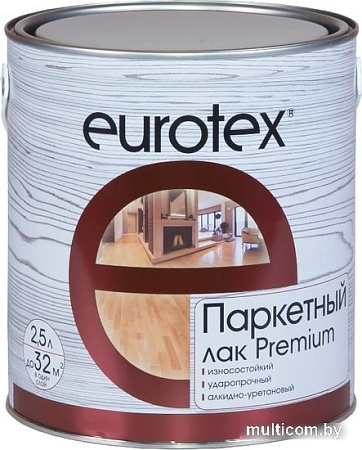 Лак Eurotex Premium (глянцевый, 2.5 л)