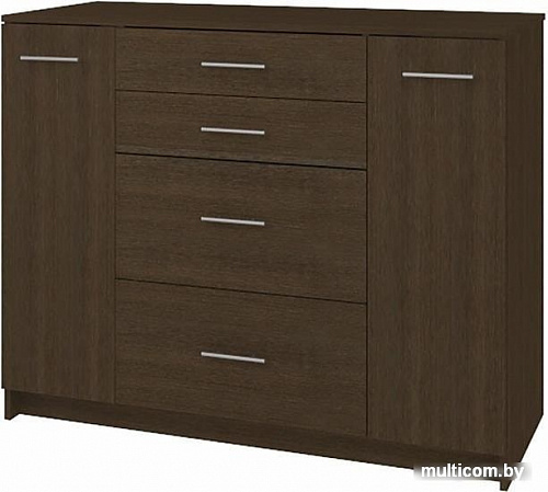 Комод Кортекс-мебель Модерн 120-2д4ш (венге)