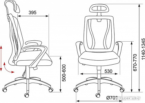 Компьютерный стул Бюрократ MC-W411-H/B/26-21 (черный/синий)