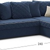 Угловой диван Moon Trade Гамбург 123 003950 (синий)