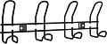 Набор крючков для одежды Sheffilton SHT-WH14-4 971564 (черный муар)
