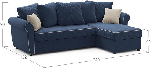 Угловой диван Moon Trade Гамбург 123 003950 (синий)