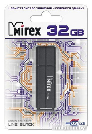 USB Flash Mirex Color Blade Line 32GB (черный) [13600-FMULBK32]