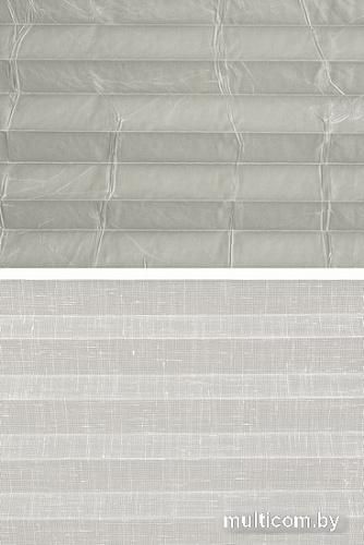 Плиссе Delfa Basic Crush СПШ-35202/3504 Basic Transparent (48x160, серый/белый)