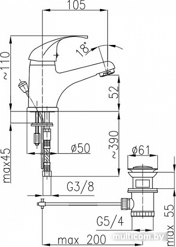 Смеситель Armatura Ekokran Atut 5512-855-00