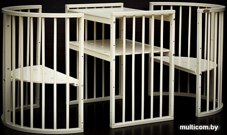 Кроватка-трансформер Bambini М.01.10.14 (слоновая кость)