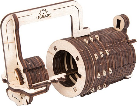 3Д-пазл Ugears Кодовый замок "Код Да Винчи"