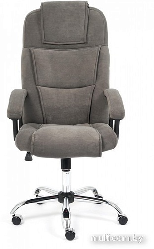 Офисное кресло TetChair Bergamo флок (хром/серый 29)
