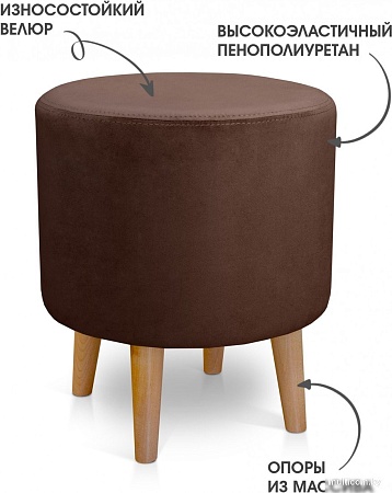 Пуфик Mio Tesoro Ронд (Amo 09/натуральное дерево)