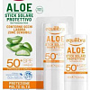 Крем солнцезащитный Equilibra Стик Алоэ Водостойкий SPF50+ (10 мл)
