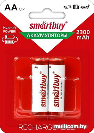 Аккумуляторы SmartBuy AA 2300mAh 2 шт. SBBR-2A02BL2300