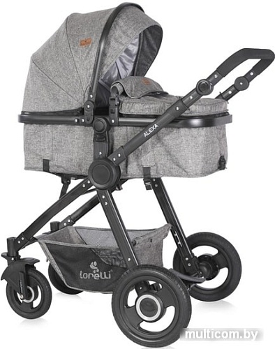 Универсальная коляска Lorelli Alexa 2019 (3 в 1, темно-серый)