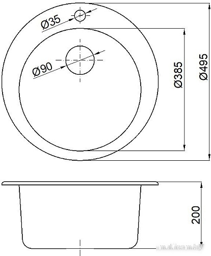 Кухонная мойка Marblan Orbi (гранит)