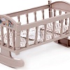 Кроватка для кукол Полесье Кроватка-качалка №4 24026 (темно-кремовый)