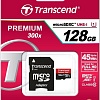 Карта памяти Transcend microSDXC UHS-I 300x Premium (Class 10) 128GB (TS128GUSDU1)