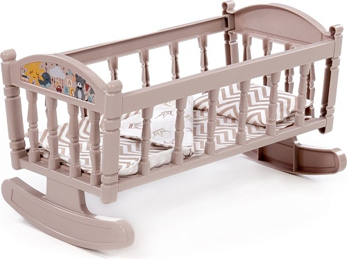 Кроватка для кукол Полесье Кроватка-качалка №4 24026 (темно-кремовый)