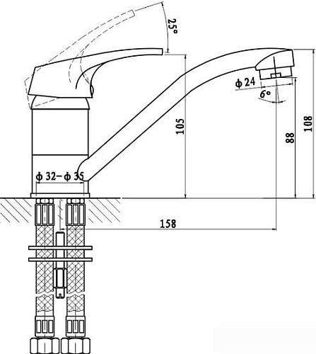 Смеситель Gross Aqua Base 3210258C-G0109