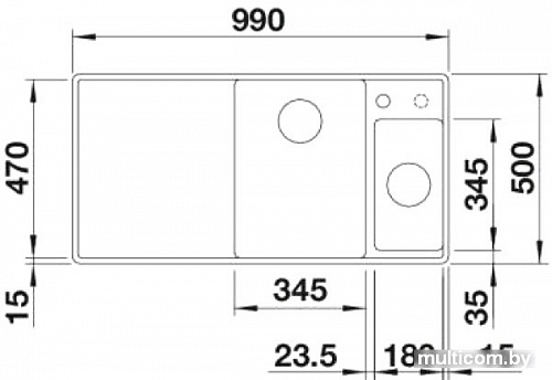 Кухонная мойка Blanco Axia III 6 S-F (разделочная доска из ясеня, белый)