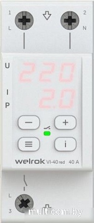 Реле напряжения Welrok VI-40 red (красный)