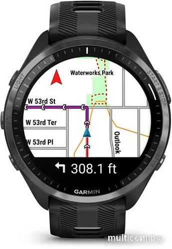 Умные часы Garmin Forerunner 965 (черный/серый)
