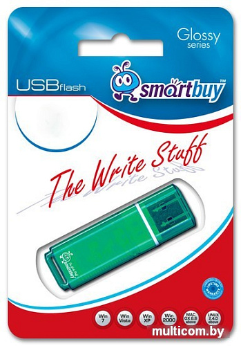 USB Flash Smart Buy Glossy Green 4GB (SB4GBGS-G)