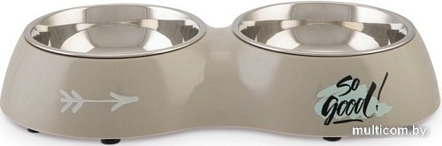 Двойная миска Beeztees Double So Good 650734 (бежевый)