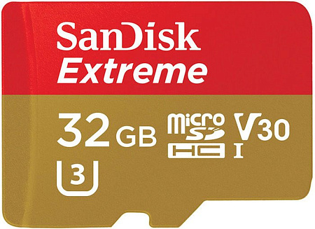 Карта памяти SanDisk Extreme SDSQXAF-032G-GN6MA microSDHC 32GB (с адаптером)