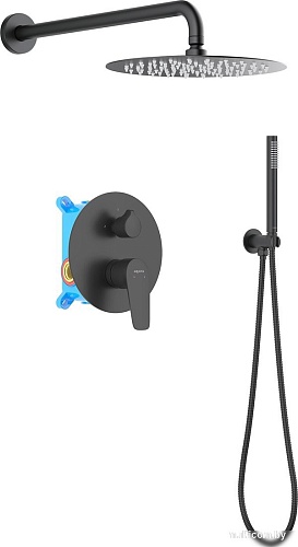 Душевая система Aquatek Бетта AQ1172MB (черный матовый)