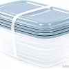 Набор контейнеров Полесье №40 1.6л с крышками 73799 (4 шт, прозрачный/серо-голубой)