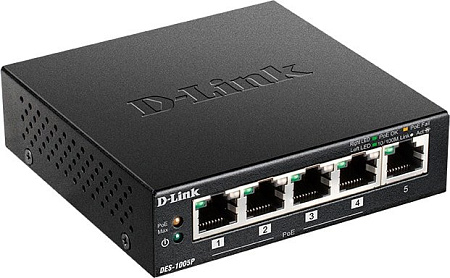 Коммутатор D-Link DES-1005P/B1A