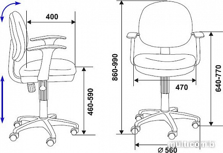 Кресло Бюрократ CH-W356AXSN
