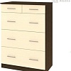 Комод Кортекс-мебель Модерн 80-5ш (венге/венге светлый)