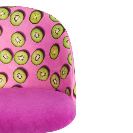 Кресло TetChair Melody Botanica 06 kiwi/138 (ткань/флок, фиолетовый)