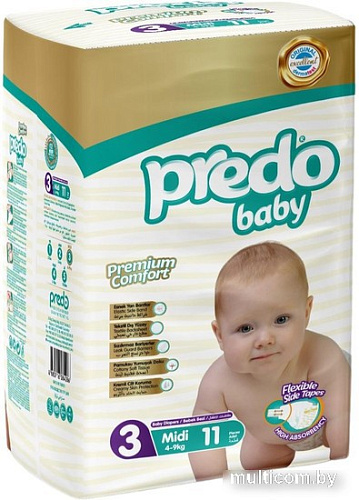 Подгузники Predo Baby №3 4-9 кг (11 шт)
