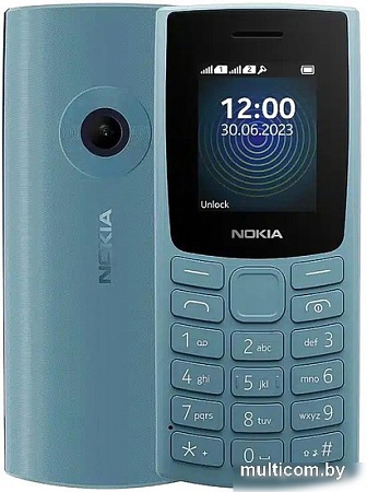 Кнопочный телефон Nokia 110 (2023) Dual SIM TA-1567 (небесно-голубой)