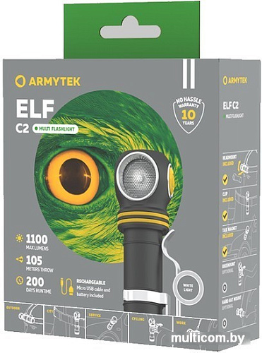 Фонарь Armytek Elf C2 Micro USB (белый)