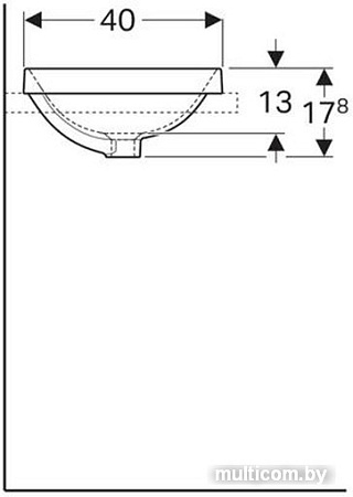 Умывальник Geberit VariForm 500.729.01.2