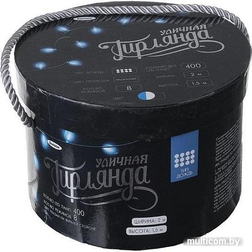 Световой дождь Luazon Водопад 400 LED 2х1.5 м (синий) 1080185
