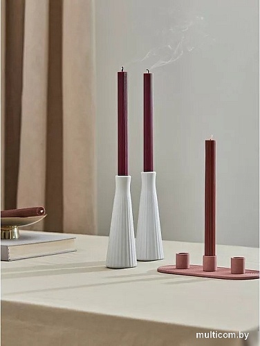 Набор свечей Tkano Edge TK24-CND0006 (2 шт, бордовый)