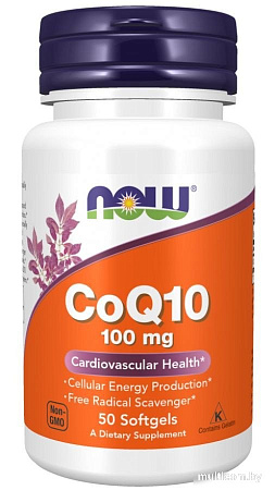 Витамины, минералы Now Foods CoQ10 100 мг (50 капсул)