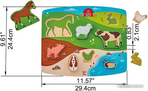 Мозаика/пазл Hape Животные E1454