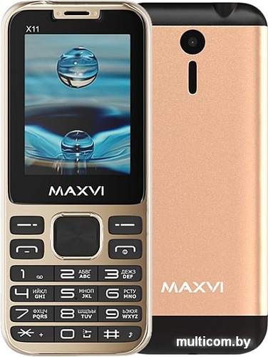 Мобильный телефон Maxvi X11 (золотистый)